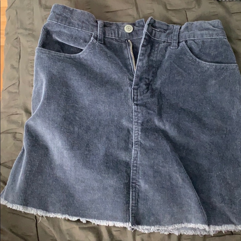 Corduroy jean skirt